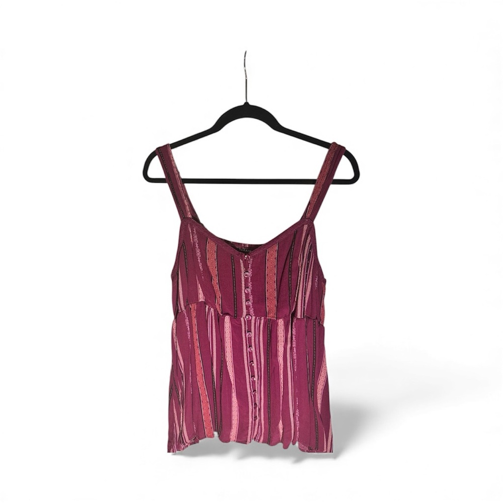 Torrid Boho Purple Flowy Tank Top Size 2